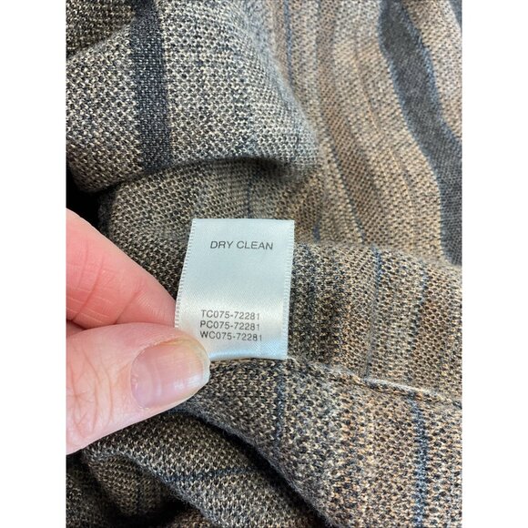 Pendleton Womens duster button down Cardigan Merino Wool size M Black tan plaid - Picture 8 of 9